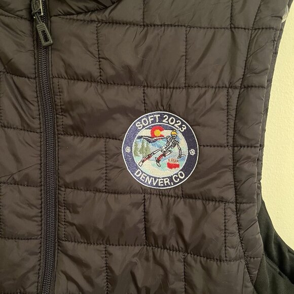 Soft 2023 Denver Colorado Patch Burnside Womens Black Winter Vest Large Skiing - Picture 2 of 16